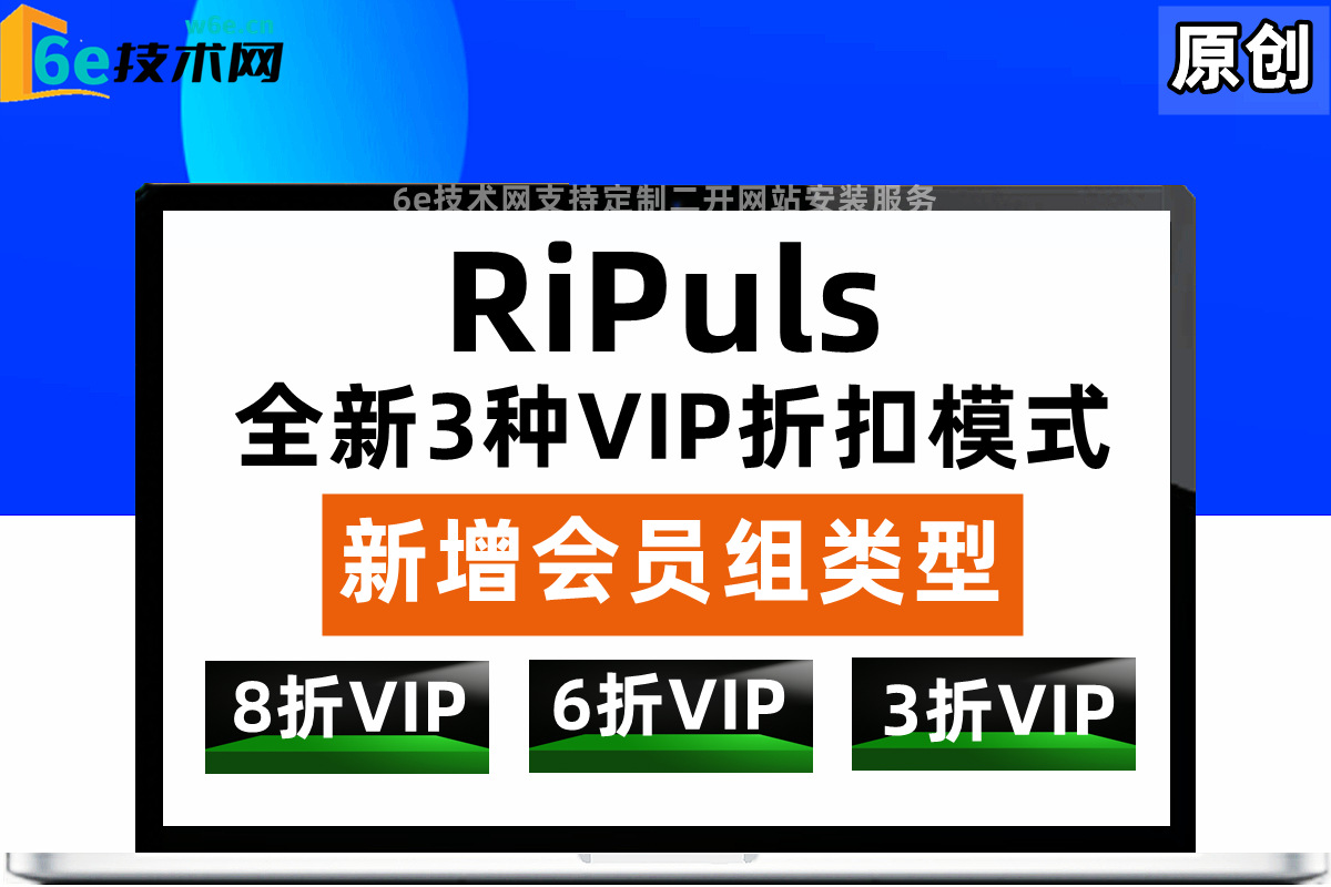 RiPuls主题-本站同款【4款折扣VIP】-8折-6折-3折-0折会员组-用户根据折扣购买付费