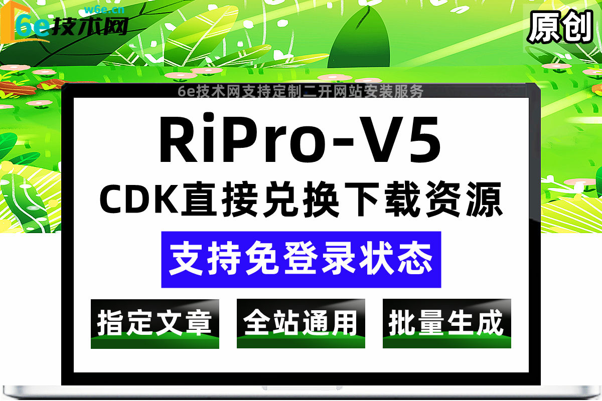 RiPro-V5-【CDK免费兑换下载资源】支持【指定文章+全站通用】+免登录状态使用