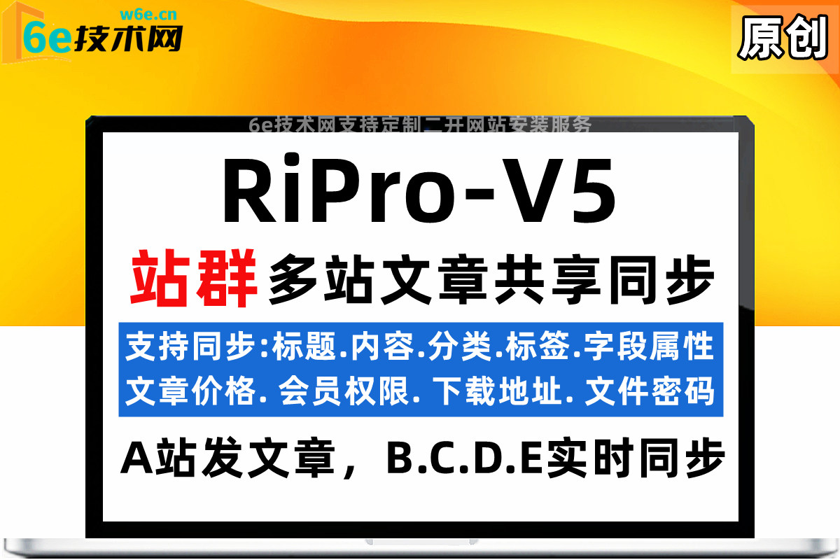 RiPro-V5-【多站文章同步更新】-A站发布文章-B-C-D站点同时更新同文章-支持各类参数权限同步-非插件