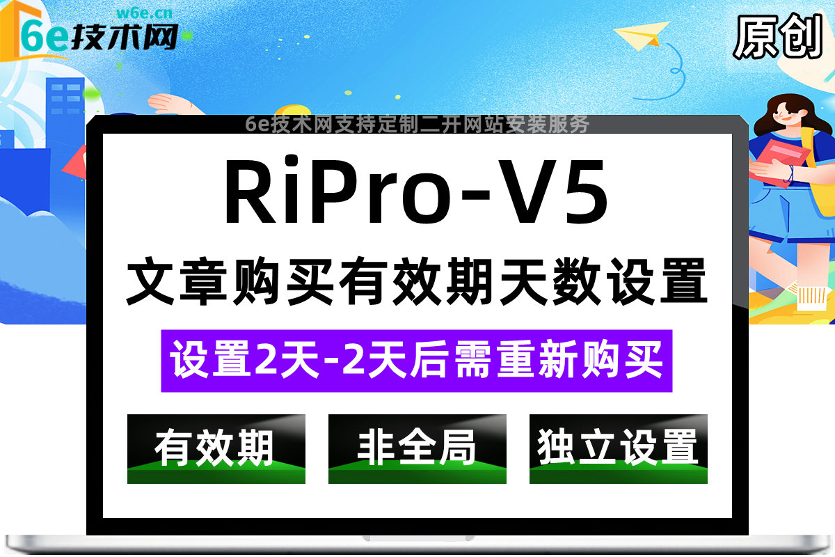 RiPro-V5-【文章购买有效期天数】-支持文章单独设置过期天数-设置2天-购买2天后就需重新购买-以此类推